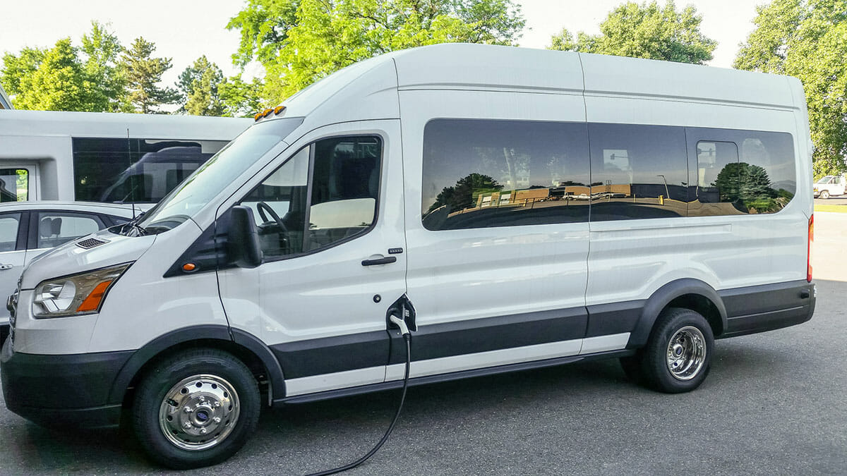 LightninElectric Transit being charged