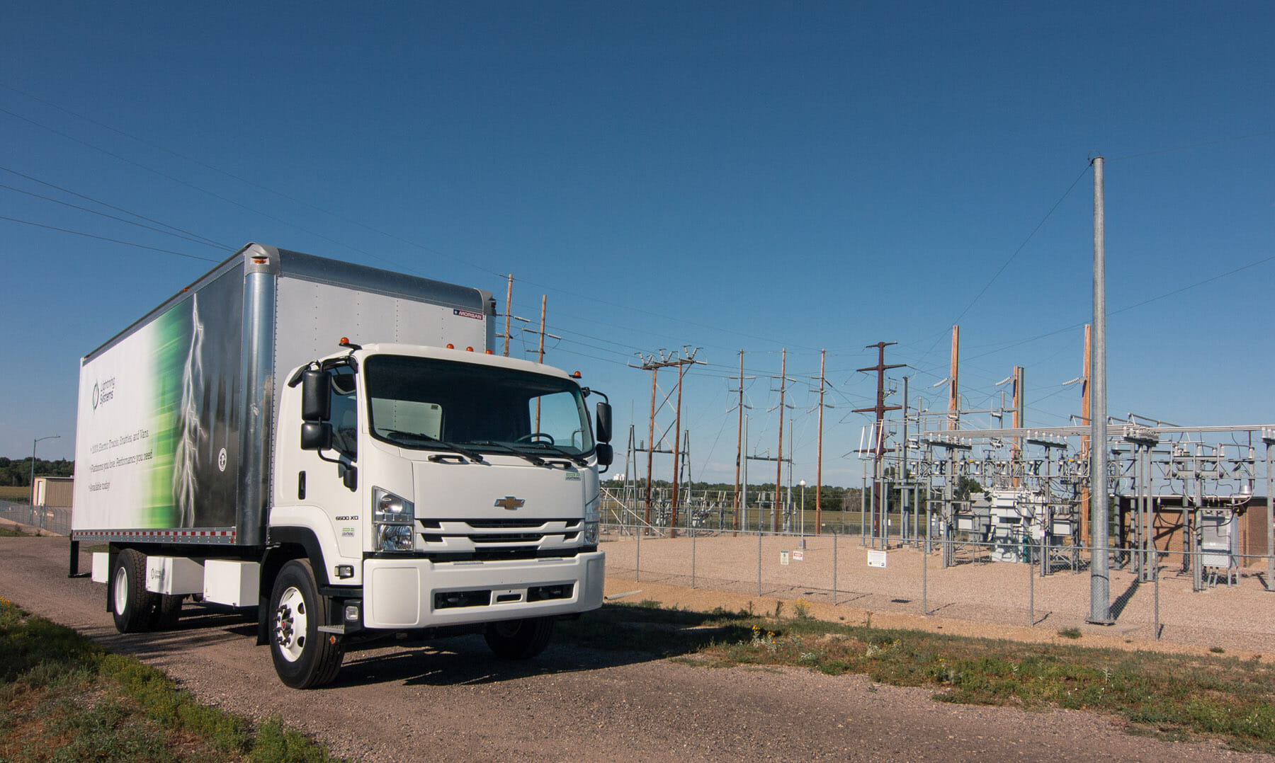 LS GM6500 by an electric substation