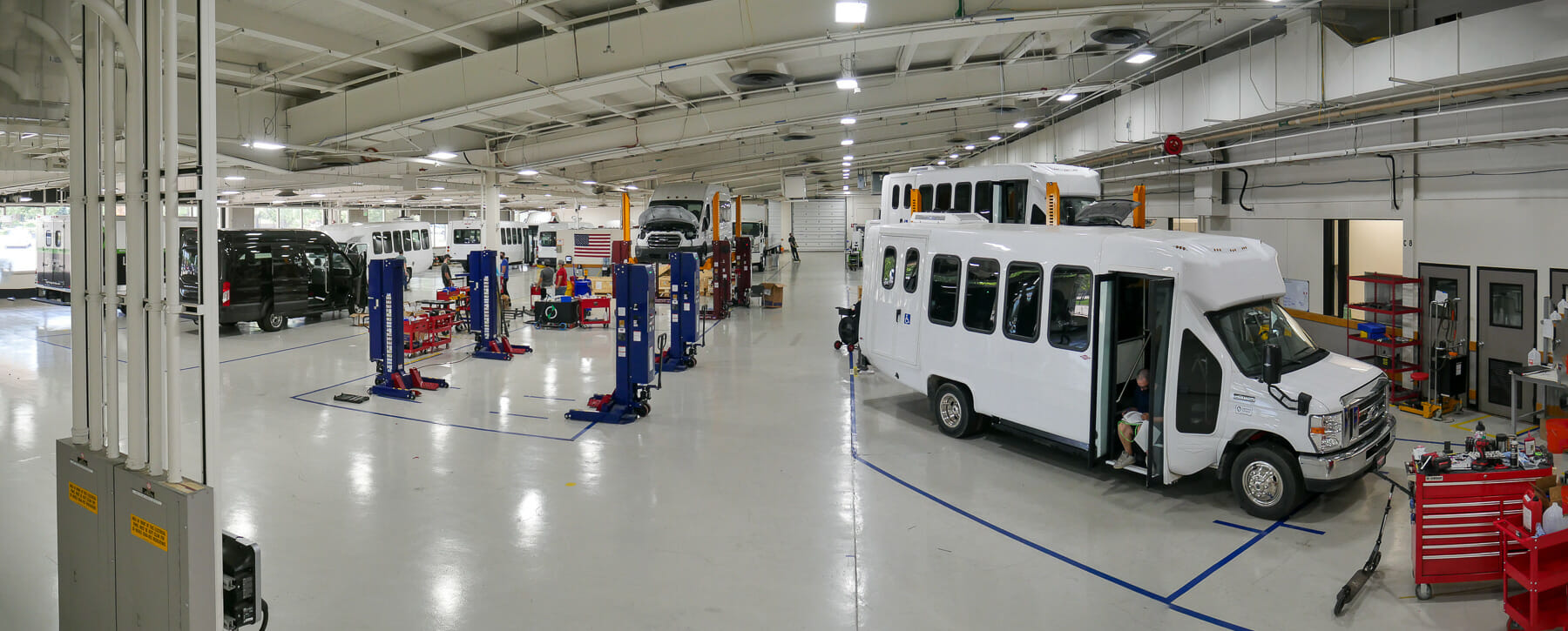 Lightning Systems vehicle production floor